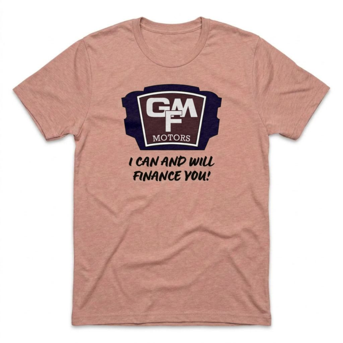 GMF Motors Las Vegas area code t-shirt in desert pink