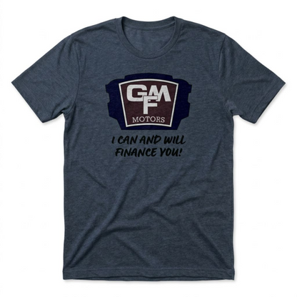 GMF Motors Las Vegas area code t-shirt in indigo