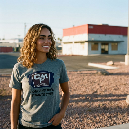 GMF Motors Las Vegas area code t-shirt lifestyle shot in premium heather