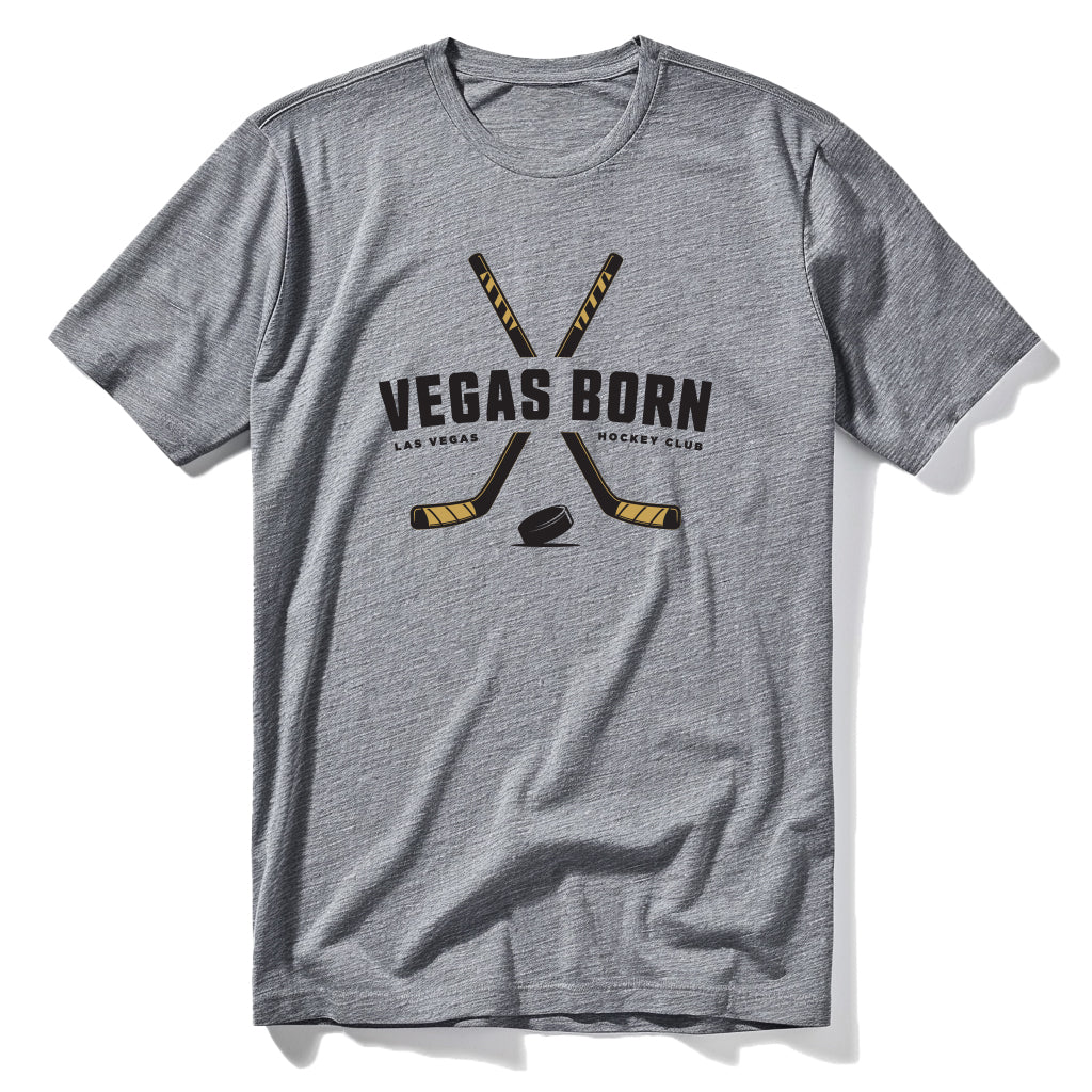 Vegas Born Hockey Sticks Las Vegas Golden Knights t-shirt in gray