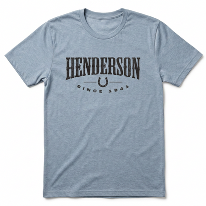 Henderson 1941 Henderson Nevada t-shirt in vintage stonewash denim