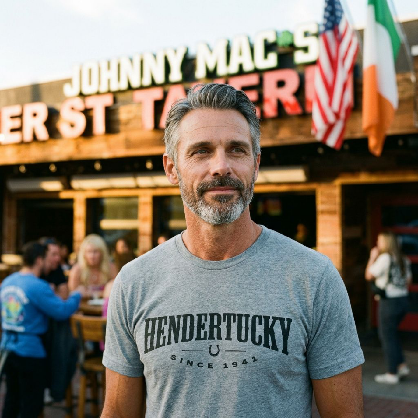 Hendertucky 1941 Henderson Nevada t-shirt lifestyle shot in premium heather