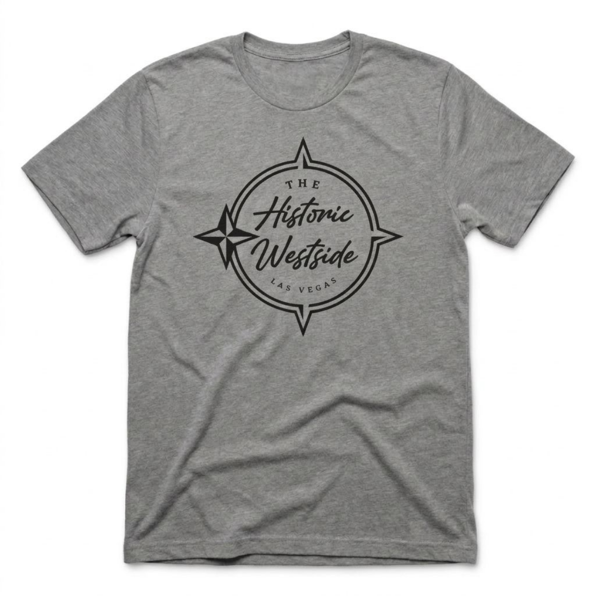 Historic West Side Las Vegas compass t-shirt in premium heather