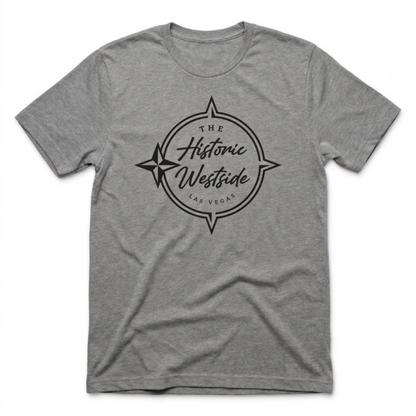 Historic West Side Las Vegas compass t-shirt in premium heather