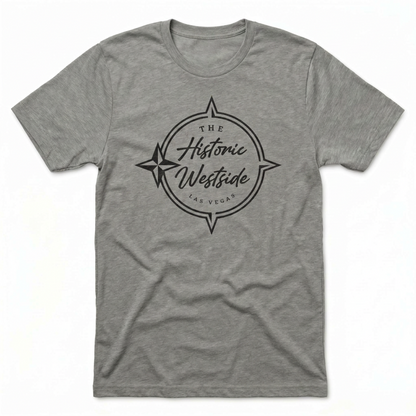 Historic West Side Las Vegas compass t-shirt in venetian gray