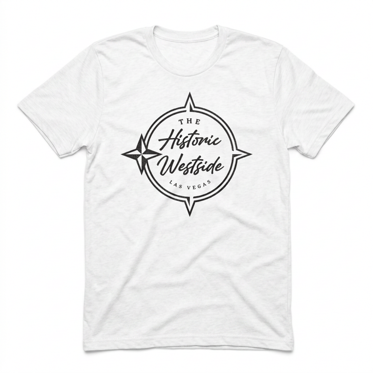 Historic West Side Las Vegas compass t-shirt in white