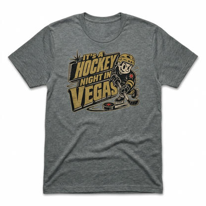 Hockey Night Vegas Las Vegas Golden Knights t-shirt in heavy metal