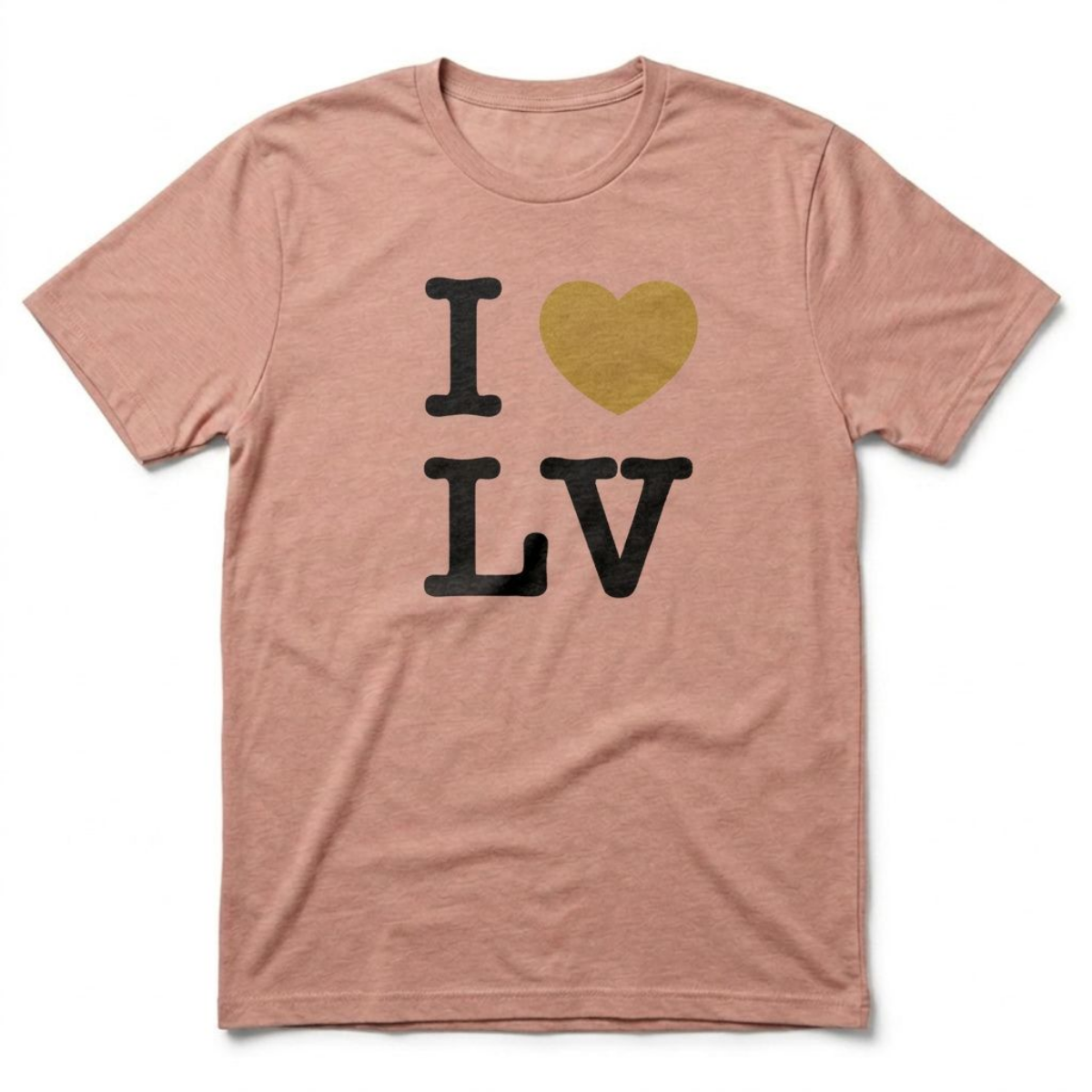 Love LV Las Vegas t-shirt in desert pink