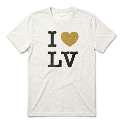 Love LV Las Vegas t-shirt in heather white