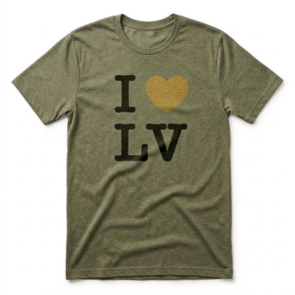 Love LV Las Vegas t-shirt in military green