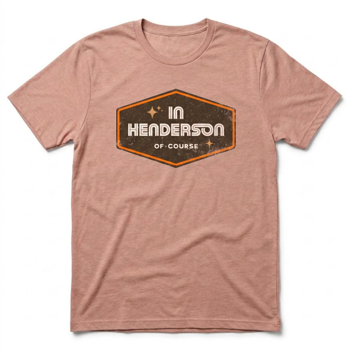 Henderson Badge Of Honor Las Vegas area code t-shirt in desert pink