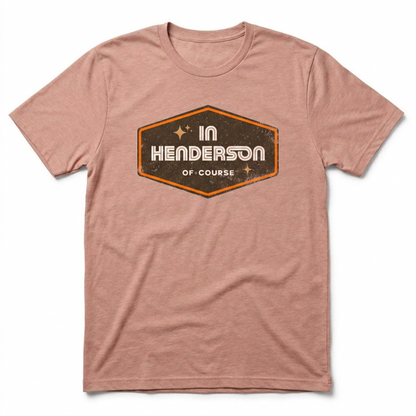 Henderson Badge Of Honor Las Vegas area code t-shirt in desert pink