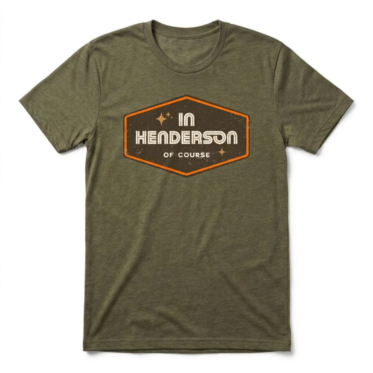 Henderson Badge Of Honor Las Vegas area code t-shirt in military green