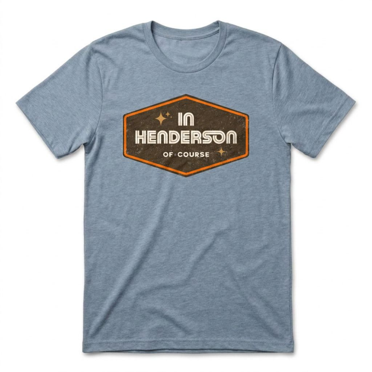 Henderson Badge Of Honor Las Vegas area code t-shirt in vintage stonewash denim