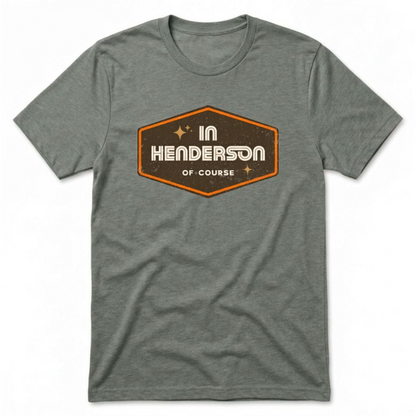 Henderson Badge Of Honor Las Vegas area code t-shirt in venetian gray