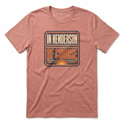 In Henderson Retro Henderson Nevada t-shirt in desert pink