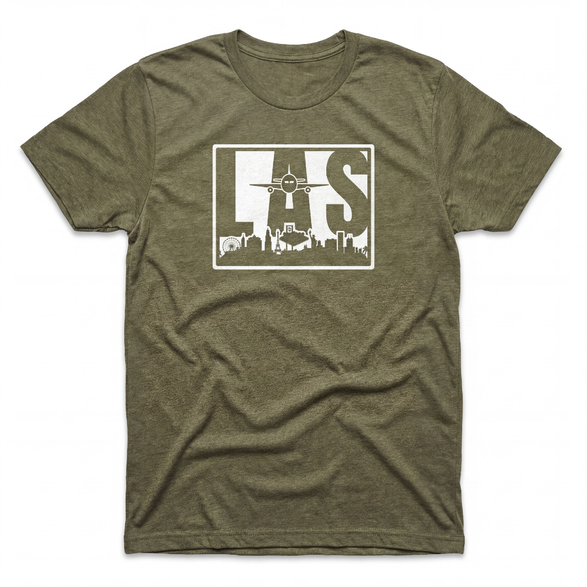 LAS Air Las Vegas local t-shirt in military green