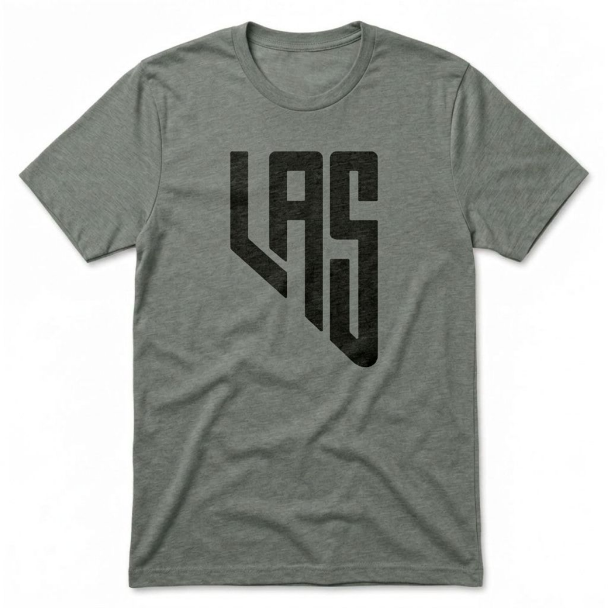LAS, Nevada Las Vegas area code t-shirt in venetian gray