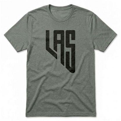 LAS, Nevada Las Vegas area code t-shirt in venetian gray