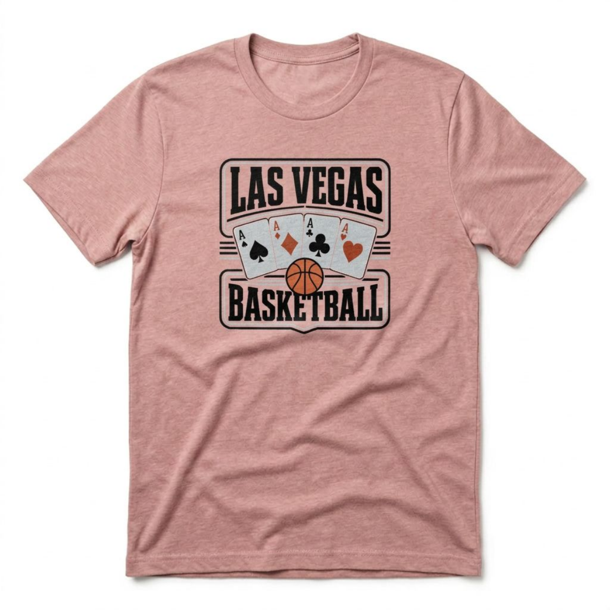 All Aces Las Vegas basketball t-shirt in desert pink