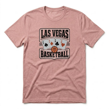 All Aces Las Vegas basketball t-shirt in desert pink