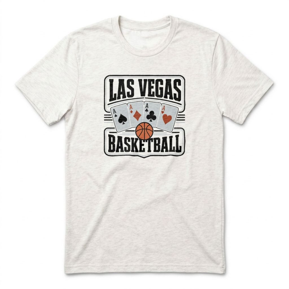 All Aces Las Vegas basketball t-shirt in heather white