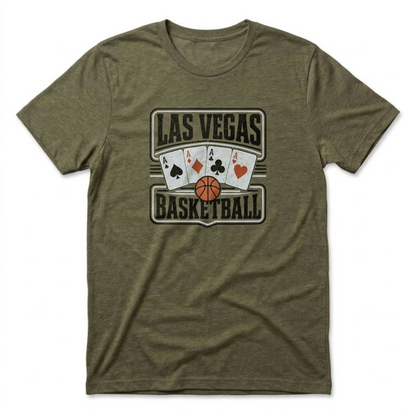 All Aces Las Vegas basketball t-shirt in military green