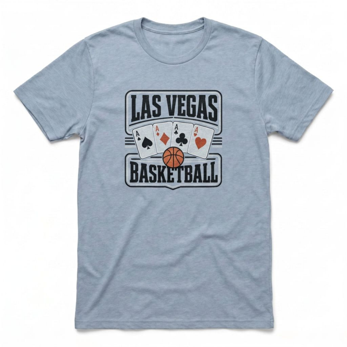 All Aces Las Vegas basketball t-shirt in vintage stonewash denim