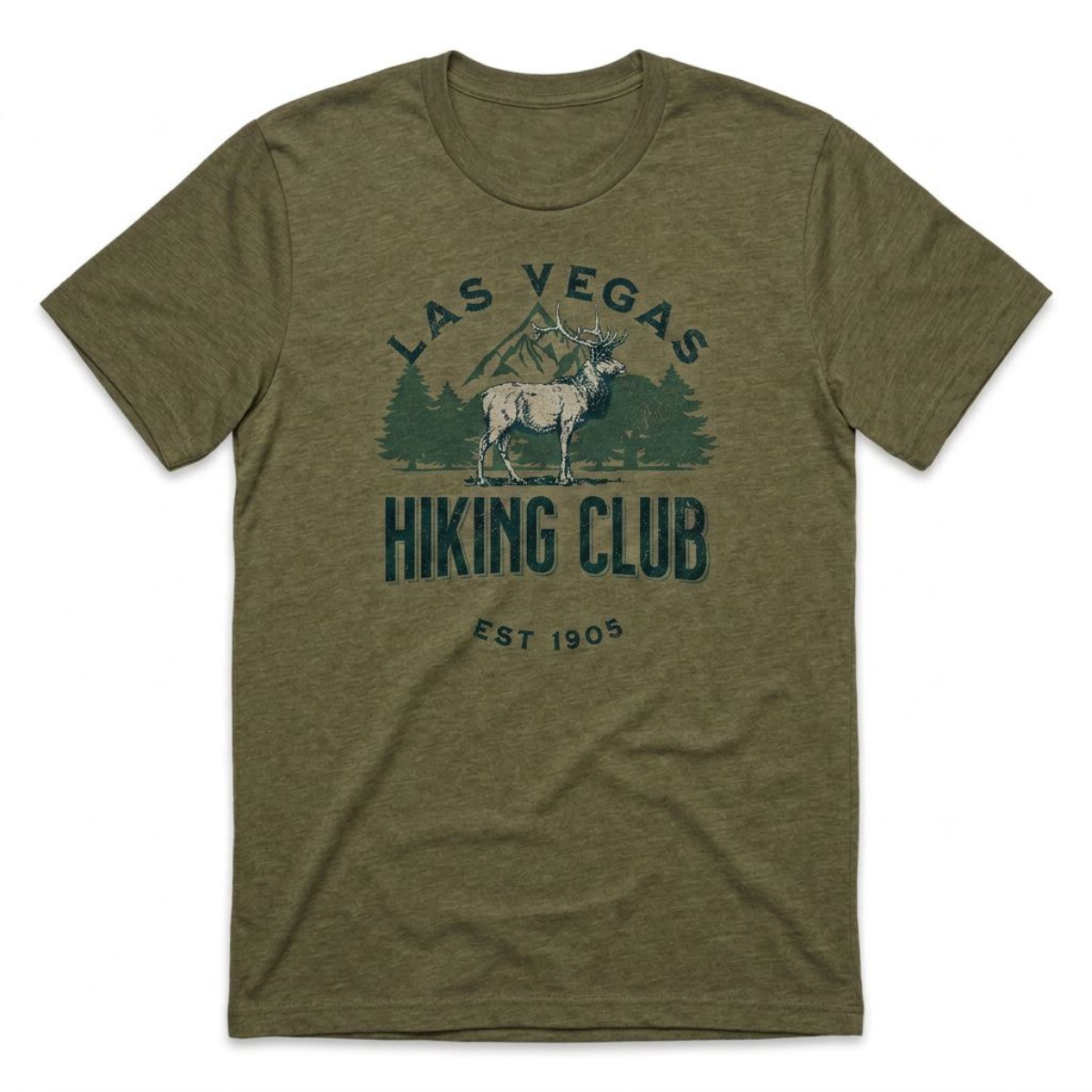 Las Vegas Hiking Club Las Vegas t-shirt in military green