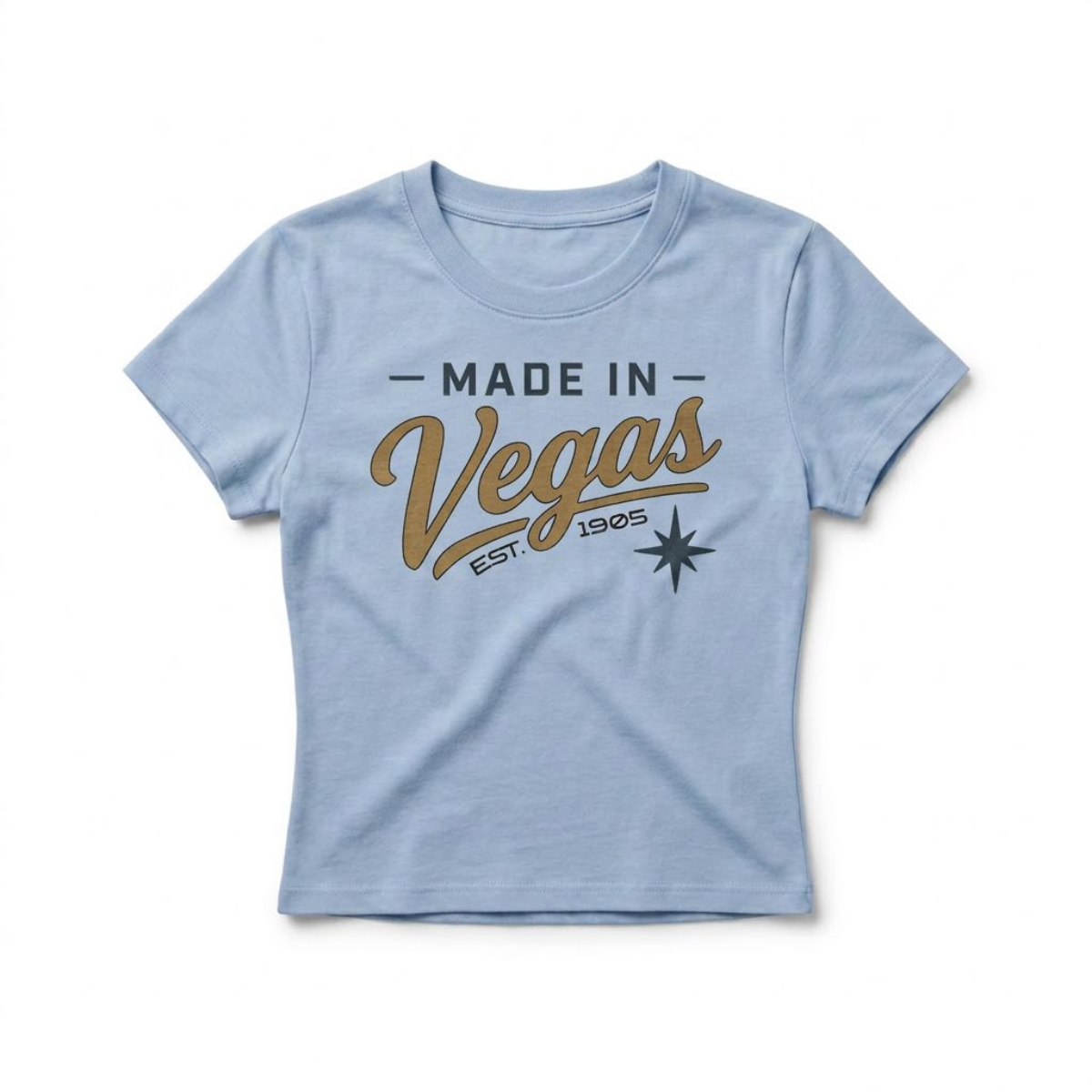Made In Vegas Women's Baby Las Vegas mom t-shirt in baby blue