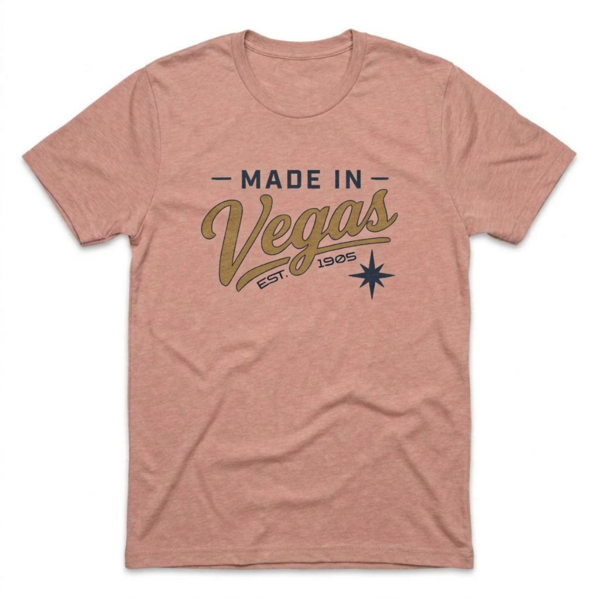 Made In Vegas Las Vegas area code t-shirt in desert pink