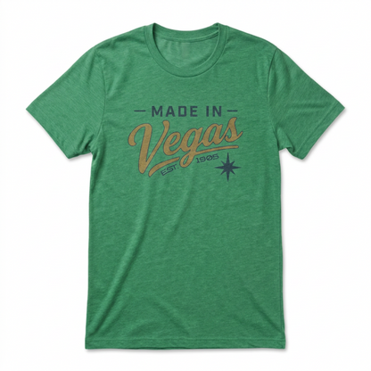 Made In Vegas Las Vegas area code t-shirt in envy