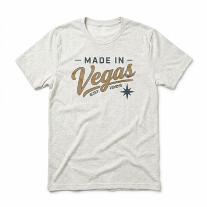 Made In Vegas Las Vegas area code t-shirt in heather white