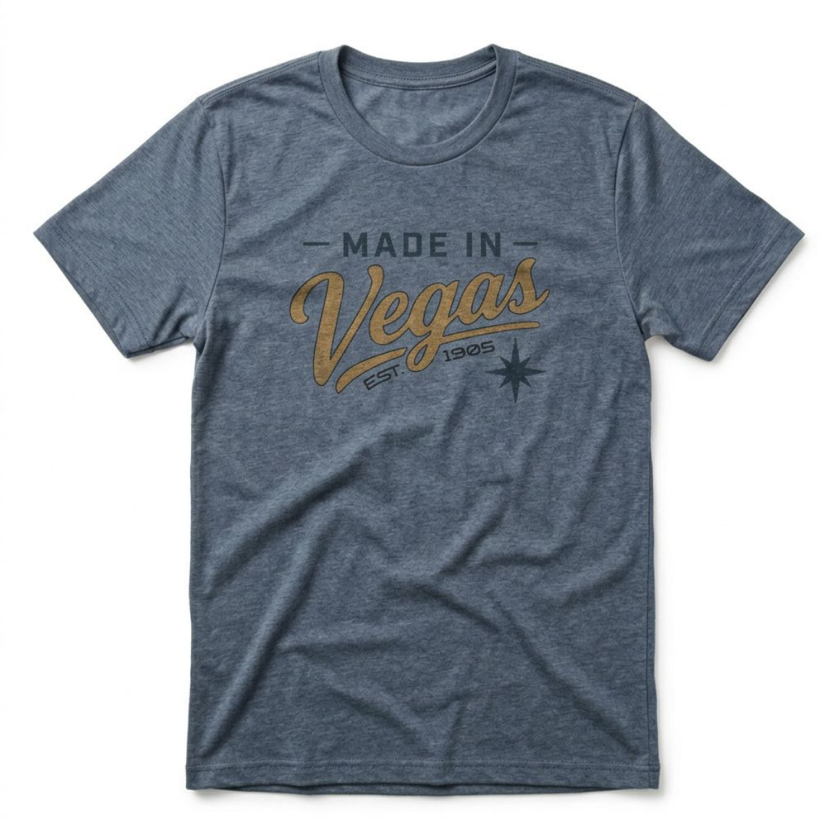 Made In Vegas Las Vegas area code t-shirt in indigo