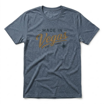Made In Vegas Las Vegas area code t-shirt in indigo