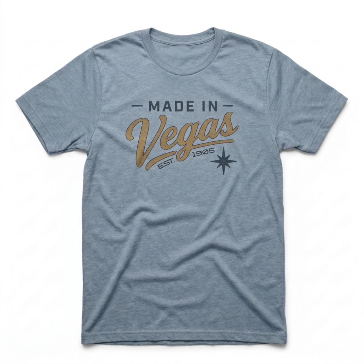 Made In Vegas Las Vegas area code t-shirt in vintage stonewash denim