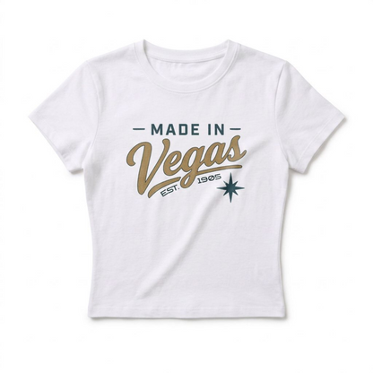 Made In Vegas Women's Baby Las Vegas mom t-shirt in white