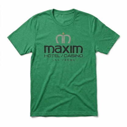Maxim Hotel & Casino Las Vegas area code t-shirt in envy