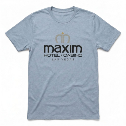 Maxim Hotel & Casino Las Vegas area code t-shirt in vintage stonewash denim