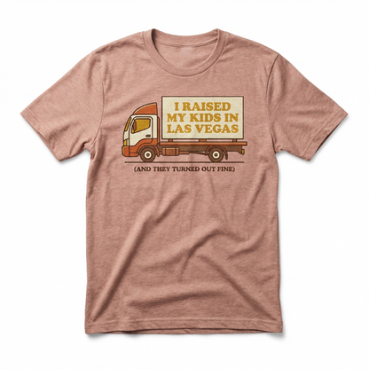 Raised In Vegas Las Vegas t-shirt in desert pink