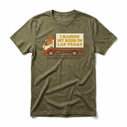 Raised In Vegas Las Vegas t-shirt in military green