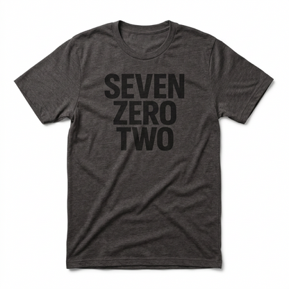 Seven Zero Two Las Vegas t-shirt in graphite black