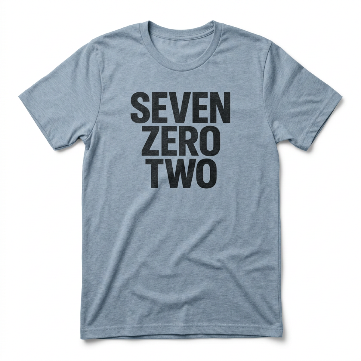 Seven Zero Two Las Vegas t-shirt in stonewash denim