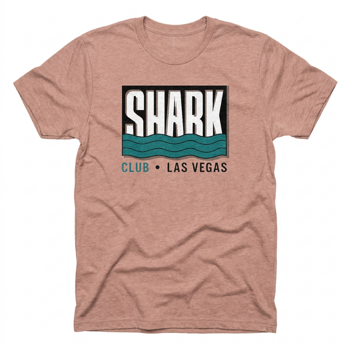 Shark Club Las Vegas nightclub tribute t-shirt in desert pink