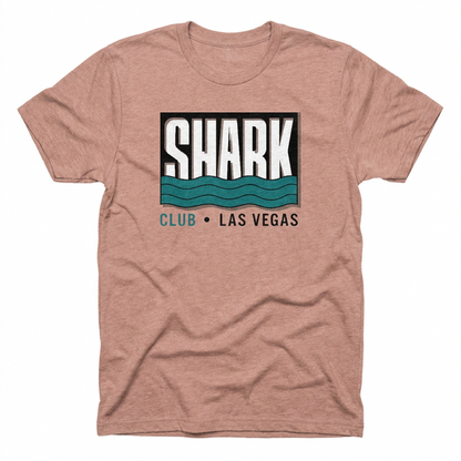 Shark Club Las Vegas nightclub tribute t-shirt in desert pink