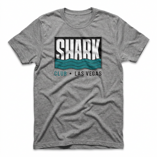 Shark Club Las Vegas nightclub tribute t-shirt in gray