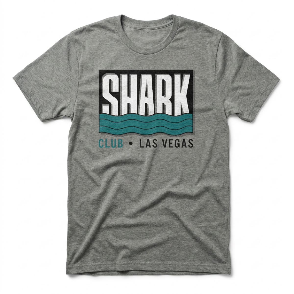 Shark Club Las Vegas nightclub tribute t-shirt in venetian gray