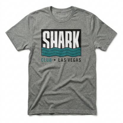 Shark Club Las Vegas nightclub tribute t-shirt in venetian gray