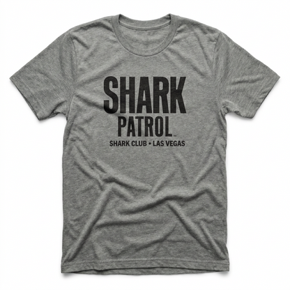 Shark Patrol Las Vegas nightclub t-shirt in venetian gray