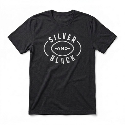 Silver and Black Football Las Vegas Raiders t-shirt in black